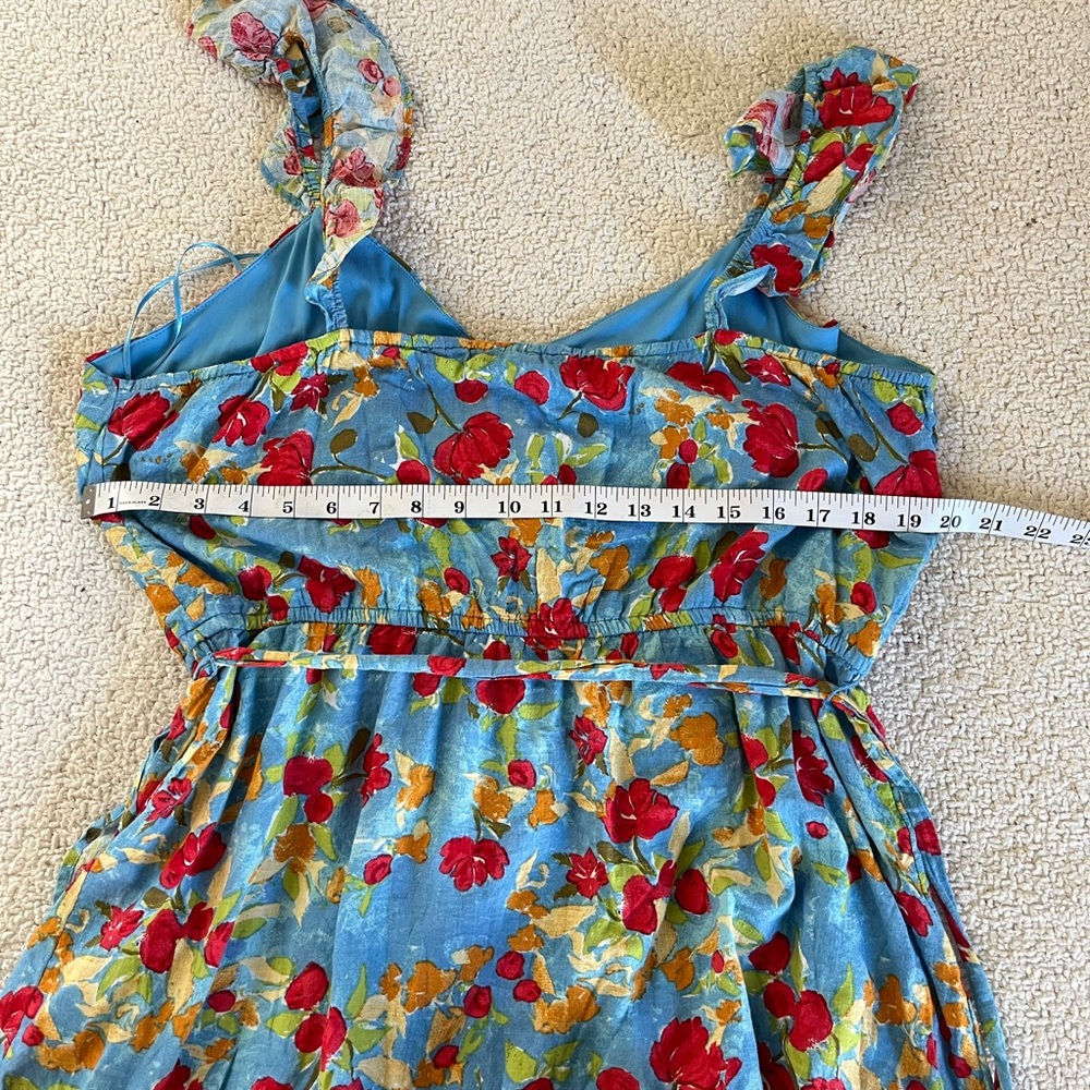 LC Lauren Conrad Blue cottage romantic floral  Dress XXL - Picture 7 of 9
